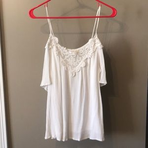 Caution to the Wind off the shoulder top